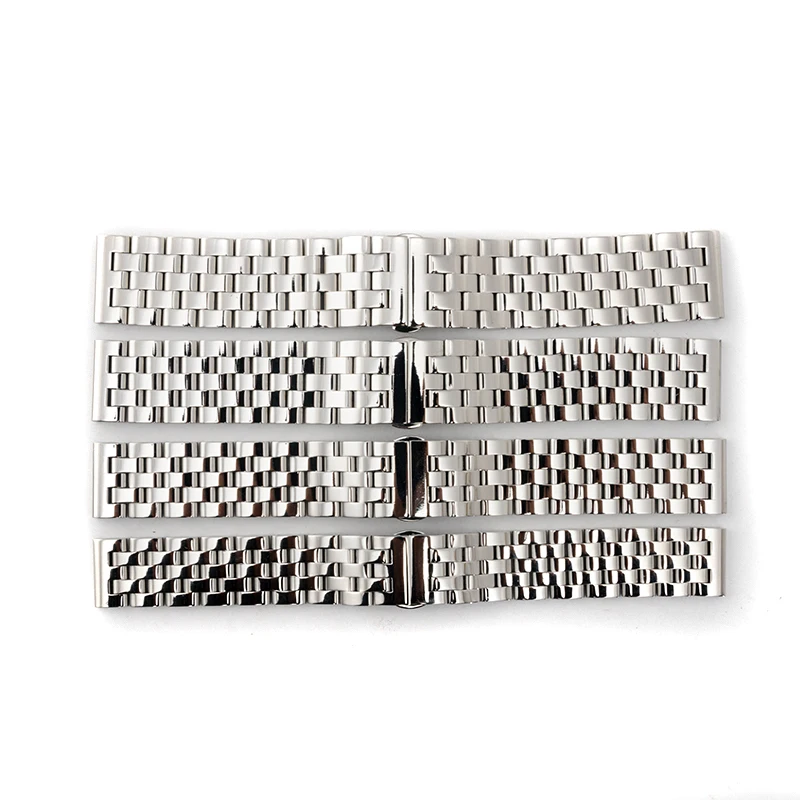 Luxury Stainless Steel 20/22/24/26mm Watchband Butterfly Buckle Watch Bands Strap Automatic Fold Deployment Clasp Strap Bucklen