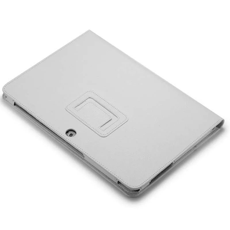 Для samsung Galaxy Tab 2 10,1 P5100 P5110 чехол для планшета с узором Личи кожаный PU Стенд Folio защитный чехол+ Защитная пленка - Цвет: Белый