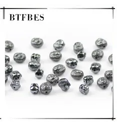 BTFBES натуральные черные гематитовые бусины геометрические полые цилиндрические бусины круглые колонны свободные самодельное ювелирное изделие из бисера браслет серьги кулон изготовление