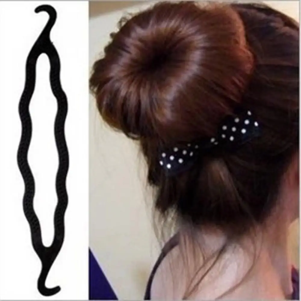 

1PCS Magic Braider Hair Twist Styling Tools Clip Stick Donut Hair Bun Maker Braid Tool Black Barrette Hair Accessories Hairstyle