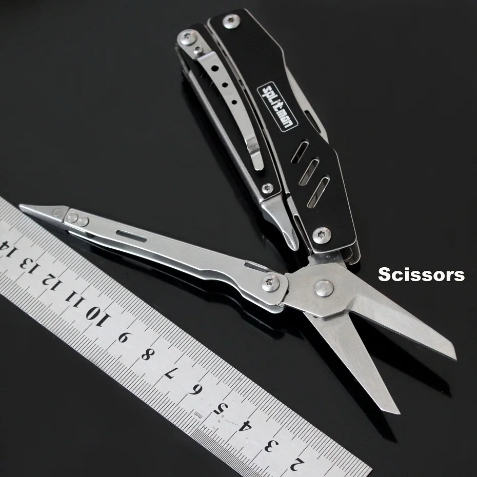 Edc الطي سكين multitool بقاء الأدوات مقص ذو طيات الجيب التخييم الصيد تجمع multifuntional كماشة مفك القطع