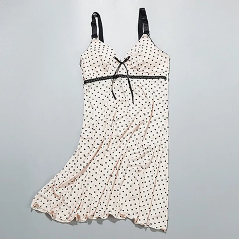 Пикантные простые повседневное Ice Silk бесшовные жилет спереди открытие пряжки кормление грудью платье Дома ночные рубашки для девоче