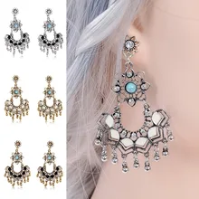 4 Colors Vintage Beads Tassel Drop Earrings For Women Alloy Hollow Pierced Dangle Earrings 2019 New 4 Colors Vintage Beads Tassel Drop Earrings For Women Alloy Hollow Pierced Dangle Earrings 2019 New