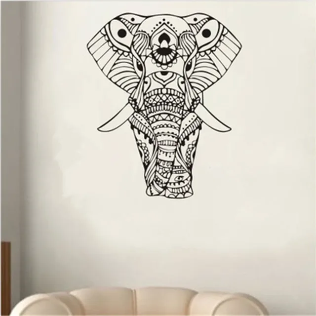Elephant Wall Decals Bedroom Indian Yoga Vinyl Decal Sticker Elephant Wall Decals Bedroom Indian Yoga Vinyl Decal Sticker Bohemian Boho Decor