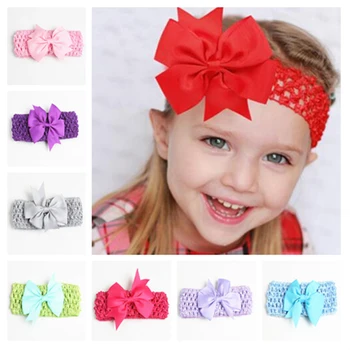 

Wide Bow Girl Headbands Hair Rope Elastic Girl Headwear Photography Prop Toddler Hairband Hair Band Hollow Girl Hair Accesories