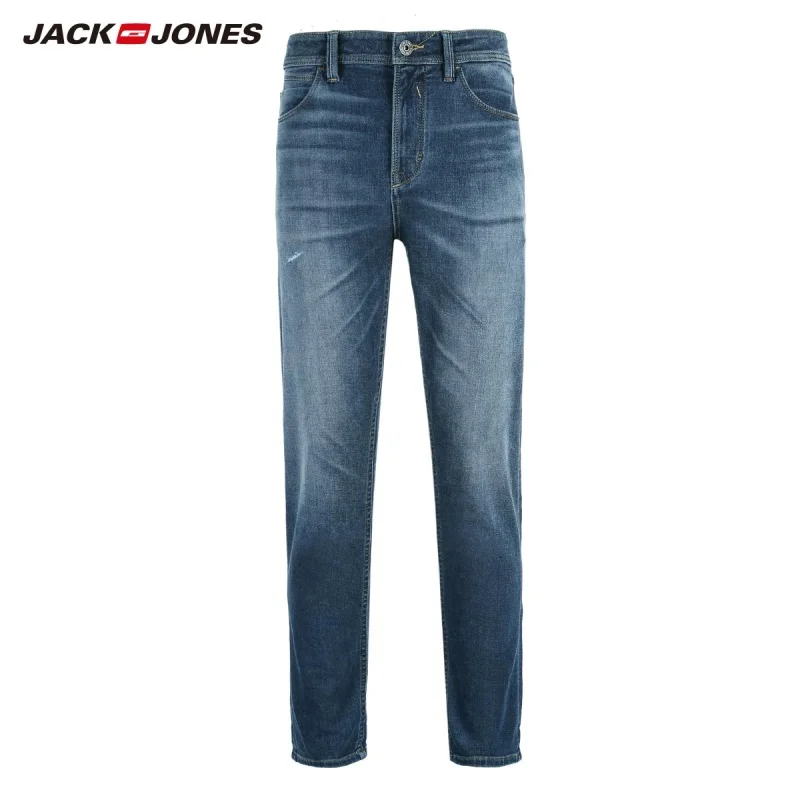 Мужские Стрейчевые обтягивающие укороченные джинсы JackJones джинсовые брюки