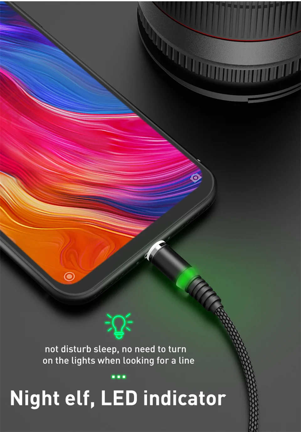 USLION 1 м светодиодный магнитный кабель usb type C кабель для iPhone Xs Max XR 8 7 6 Магнитный зарядный Micro USB кабель зарядный провод шнур USB C