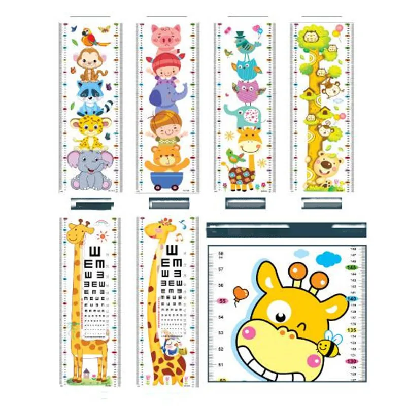 1 PCS Cartoon Random Delivery Height Sticker For Kids Room Bedroom Height Meter Wall Stickers Home Decor 25*70cm