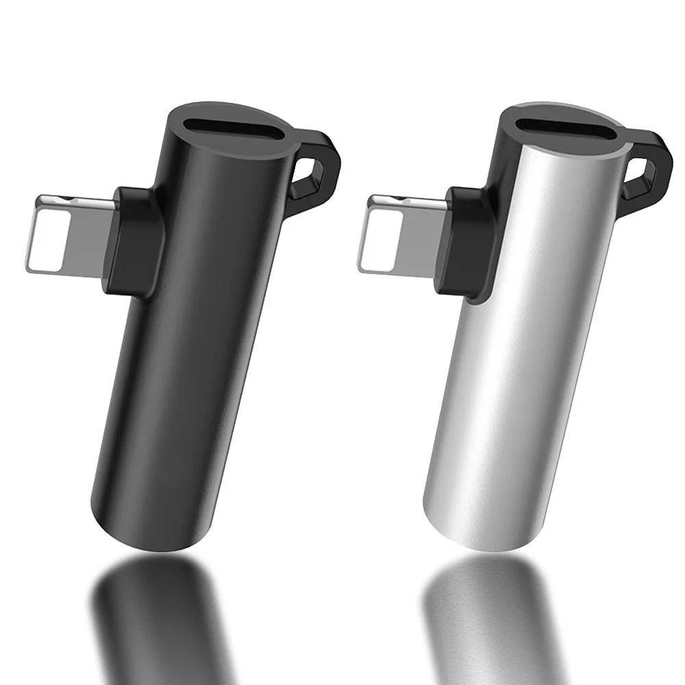 

3.5mm Headphone Jack Lighting Adapter for Iphone 8 Plus X XS XR MAX Mini 2 IN 1 Charging Listening AUX Audio Splitter Converter