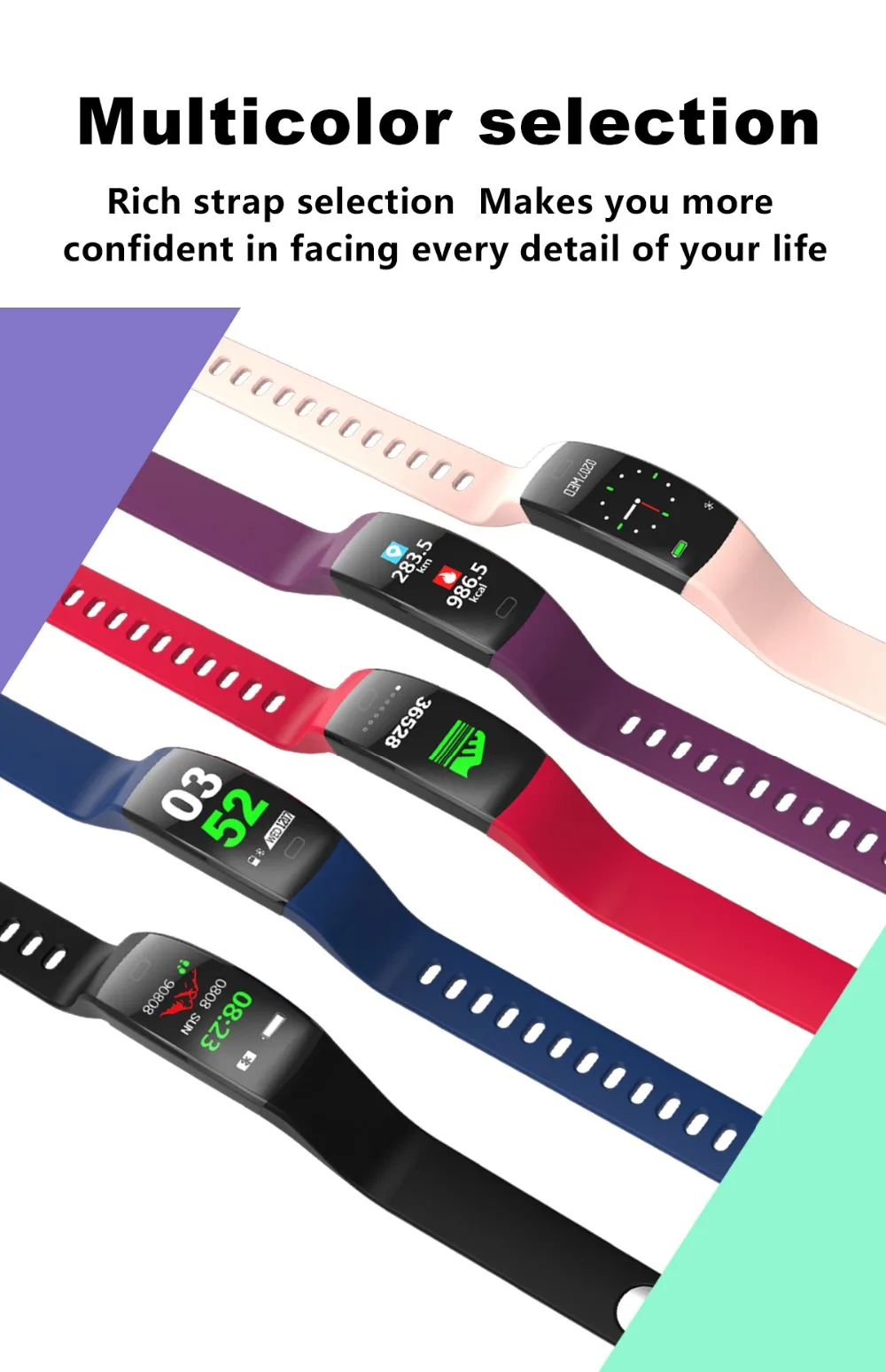 Умный Браслет F64 Smartband водонепроницаемый монитор сна фитнес-браслет умные часы будильник для iOS Android