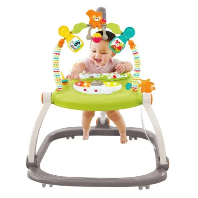 Jumping fitnessbaby walker 6-18 месяцев детская коляска Анти-опрокидывание многофункциональная детская коляска с музыкой - Цвет: green