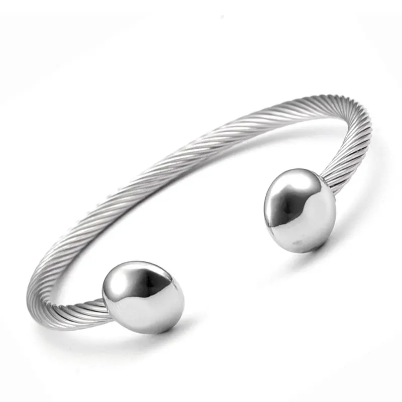 

Luxury Silver Mesh Surface Open Cuff Men Women Charm Bangles Stainless Steel Chain Link Bracelets Men Women Fashion Jewelry