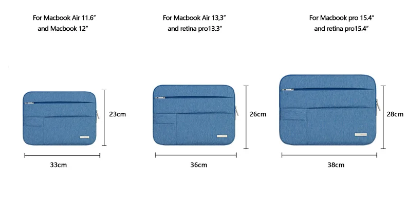 Чехол для ноутбука с несколькими карманами для Macbook Pro/Air 11 12 13 14 15 дюймов, женская сумка для ноутбука, водонепроницаемый чехол для Mac 13,3 15,4 Touchbar