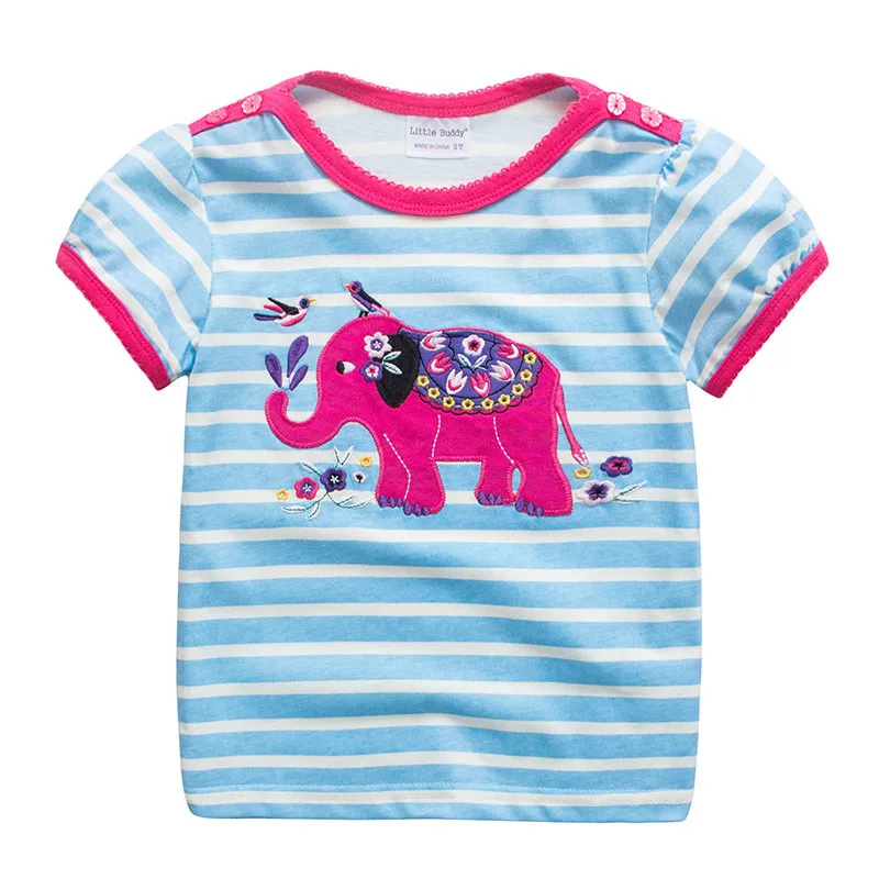 2017 Girls T-shirts Kids Clothes Camiseta Summer Cotton T-Shirt Clothing Baby Roupas Camisetas Mujer Verano Costume Short Sleeve46