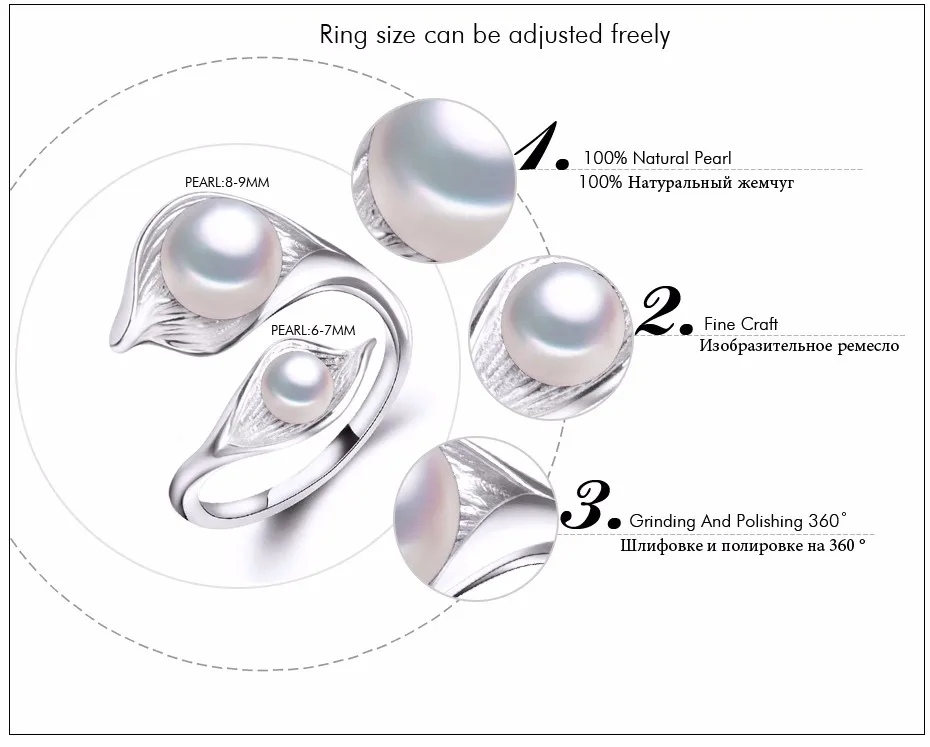 FENASY bohemia новое кольцо с двумя жемчужинами трендовые регулируемые амулеты s925 стерлинговые серебряные кольца с жемчугом для женщин ювелирные изделия Вечерние