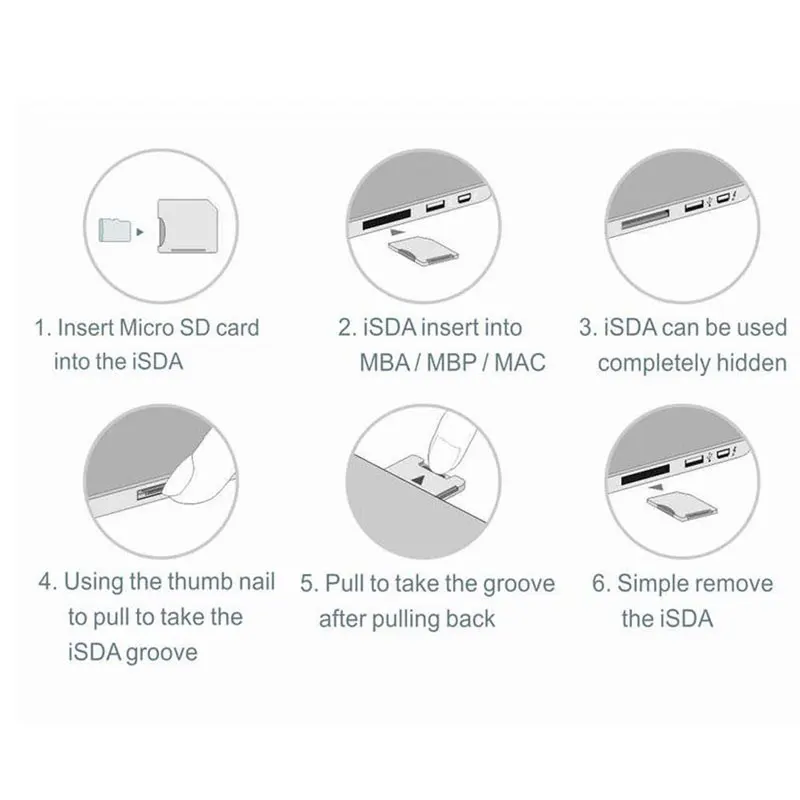 BaseQi NinjaDrive Micro SD Card Reader 504A For MacBook Pro Retina 15 inch Mid 2014 2015 Late 2013 Metal Nifty MiniDrive Reader (4)