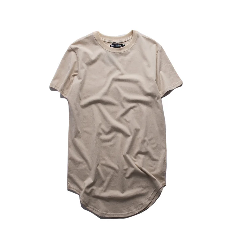 Fashion Men Extended T shirt Longline Hip Hop Tee shirts Women justin bieber Swag Clothes Harajuku rock tshirt homm