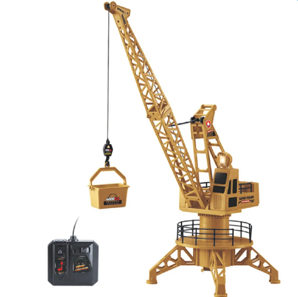 Wire Control font b RC b font Crane Tower 4CH Fork Lift Construction Vehicle Playset Model