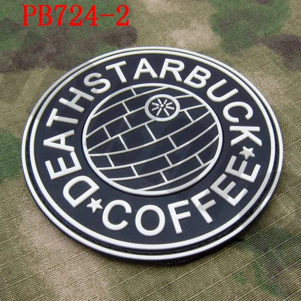 Starbucks Coffee Star Wars Death Star Buck Tactical Morale 3D PVC Patch 
