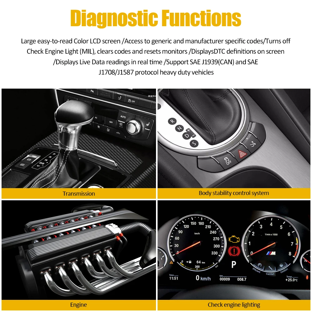 XTOOL Новое поступление HD900 Eobd2 OBD2 подключению CAN шины Авто Heavy Duty диагностический