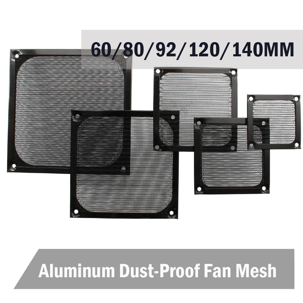 

2PCS Gdstime 60mm 80mm 92mm 120mm 140mm Fan Dustproof Filter Aluminum Computer Case Fan Mesh Dust Cover 14cm 12cm 9cm 8cm 6m