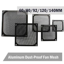 2 uds 80mm 80 60mm 80mm 92mm 120mm ventilador de 140mm a prueba de polvo de aluminio ordenador ventilador con cubierta de malla de cubierta de polvo 14cm 12cm 9cm 8cm 6m