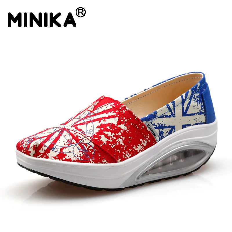 Aliexpress.com : Buy Minika Platform Breathable Canvas Shoes Woman ...