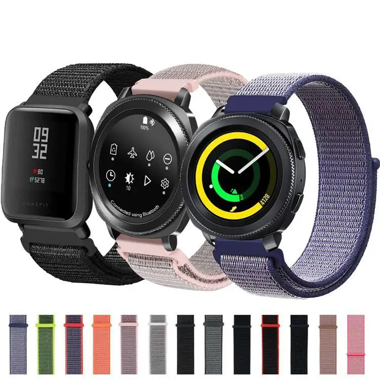 Ремешок для часов нейлоновый Samsung Galaxy Watch Active 46 мм S3 22 20 мм|Ремешки часов| |