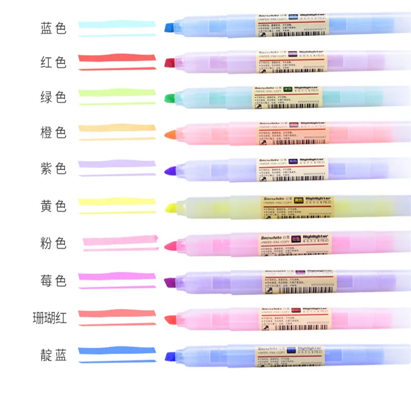 

High quality 61 Transparent colour Highlighter Student School Office Stationery Fluorescent art Marker Pen New
