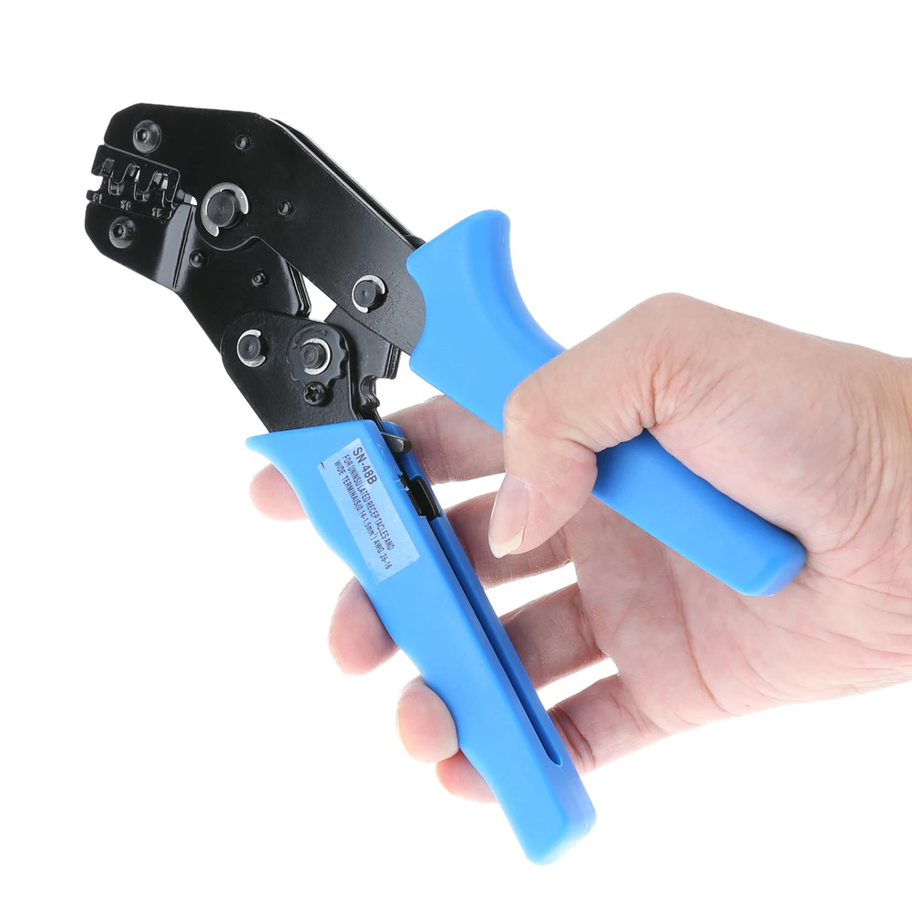 

Terminal Pliers Wire Stripper Crimping Tool Non-Insulated Cable Cutter Hand Tools Adjustable 2.8/4.8/6.3 Terminals