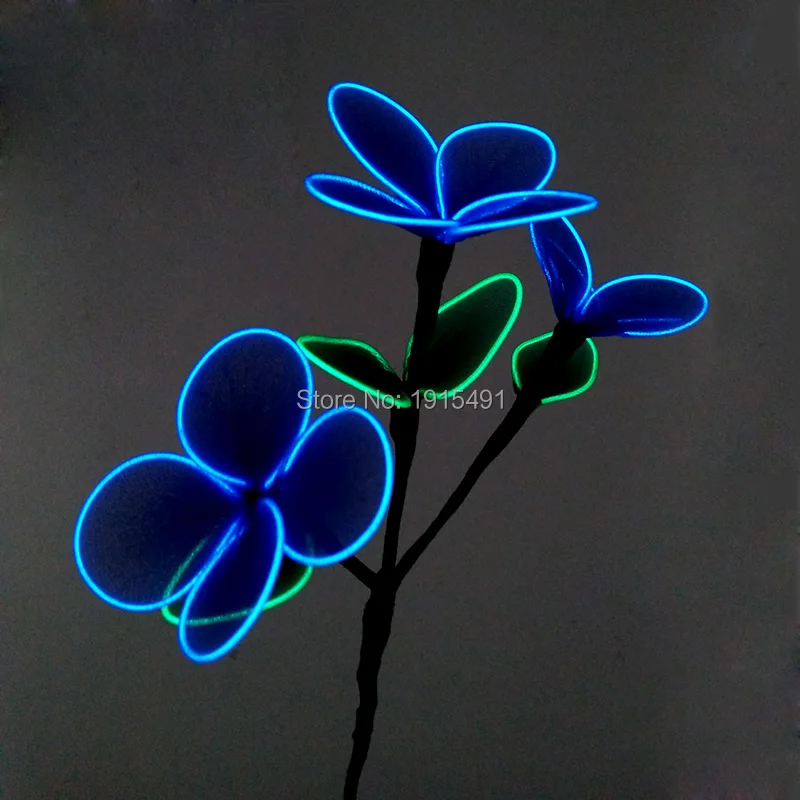 

Free Shipping Flickering Led Strip Attractive Gorgeous Flower April Fools Day Decor EL Cable Twinkle Night Club Ballroom Floral