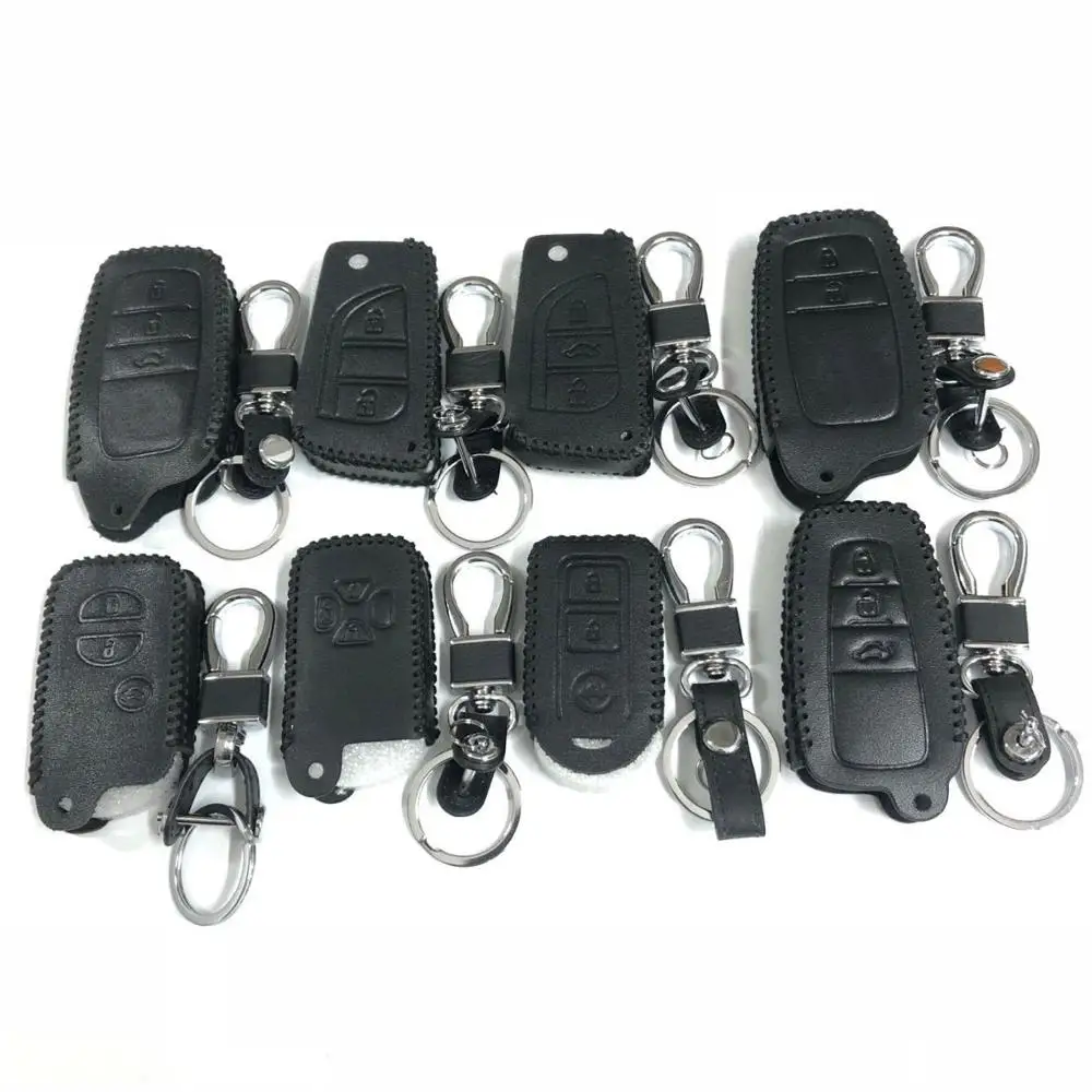 Кожаный чехол для ключей автомобиля Toyota Land Cruiser камера заднего вида Prius Crown CHR C-HR