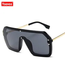 Yoovos 2019 gafas De Sol clásicas De Metal para Hombre De una sola pieza con gradiente De dulces Lentes De Sol para señora gafas De Sol al aire libre Lentes De Sol para Hombre UV400