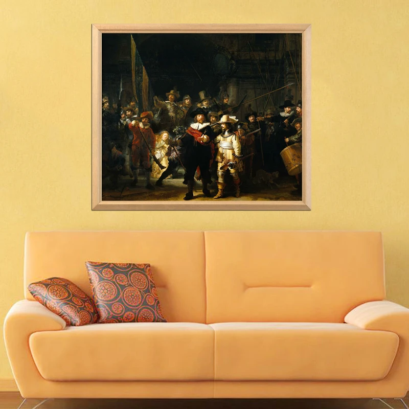 Картина ночные часы Rembrandt картина из страз 5D сделай сам квадратная вышивка