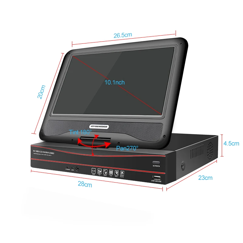MISECU все в одном безопасности видео рекордер 48 в активный PoE 8CH Система охранного видеонаблюдения PoE NVR 1080P с 10,1 ''ЖК-экраном монитор обнаружения движения