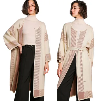 

Women Long Wool Cashmere Coat Wide Lapel Belt Wool Blend Coat Oversize Long Trench Coat Outwear Autumn Winter Wool Coats Loose