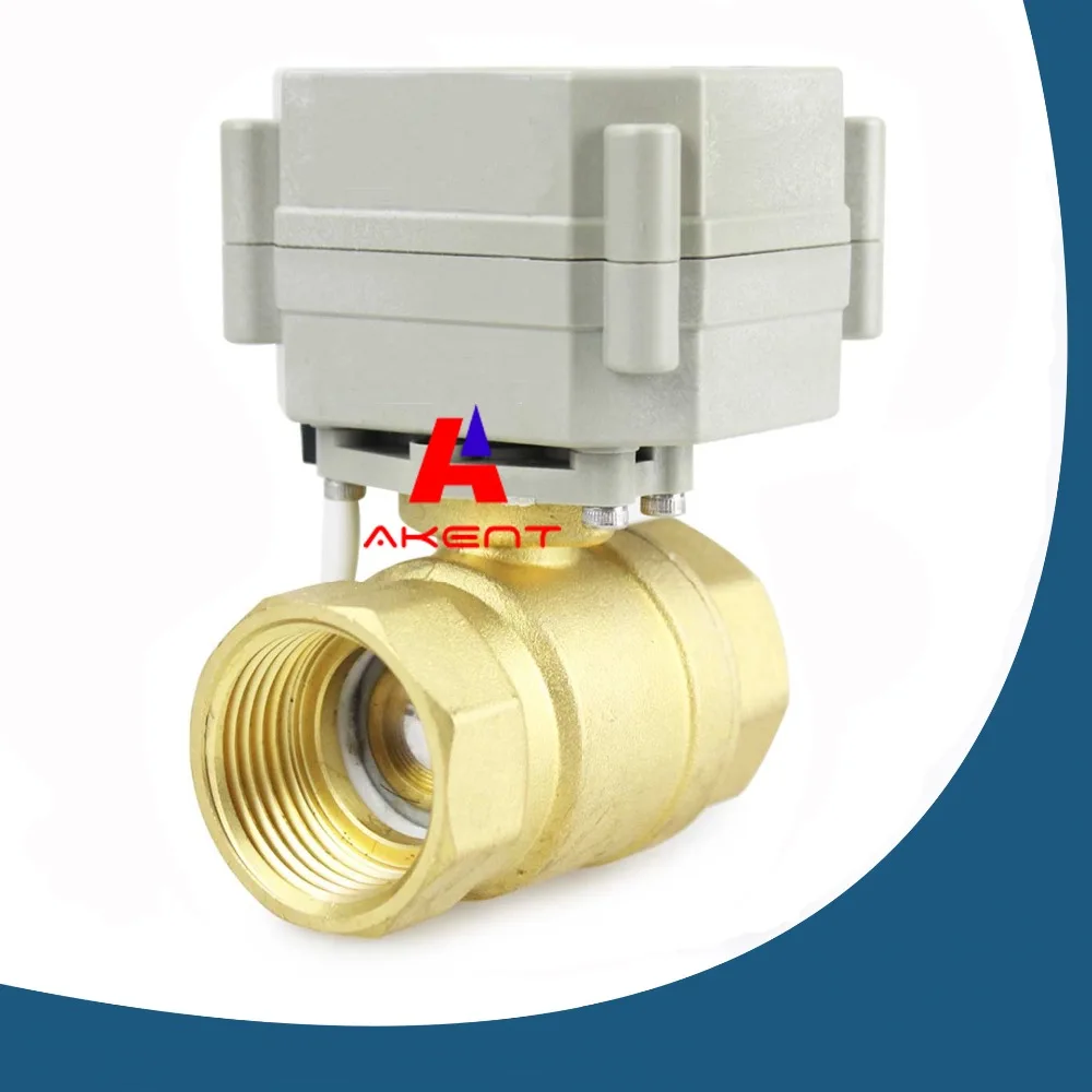 3/4" DN20 110 230VAC 2 Way Motorized Ball Valve, Auto Return Brass CR3