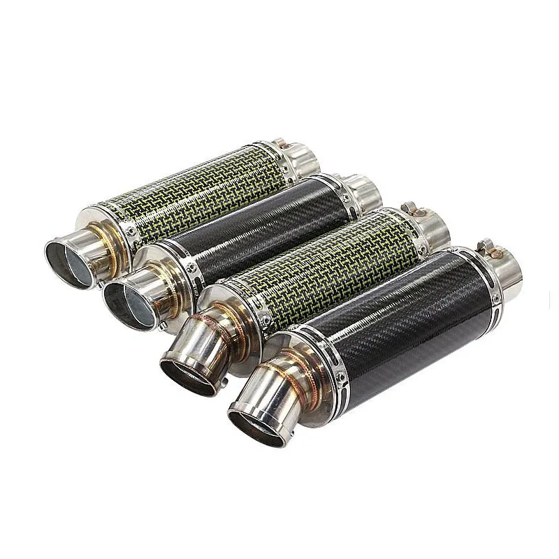 

TKOSM 51mm Carbon Fiber Exhaust Pipe Motorcycle Exhaust Pipe Muffler Slash Cut Muffler Silencer with DB Killer Bike Racing