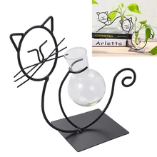 1 шт., крепкая креативная прочная Оригинальная ваза с железным держателем, ваза и держатель для дома