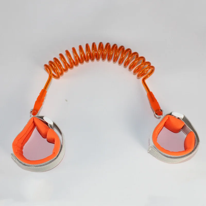 Анти-потерянный соединитель на запястье поводок для ребенка безопасности жгут для бандаж для беременных веревка для прогулок на открытом воздухе ручной ремень лента анти-потеря браслет дети - Цвет: Orange-simple