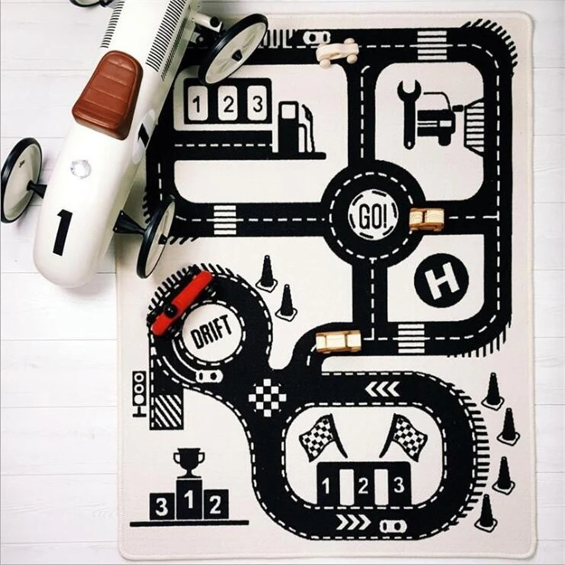 AOVOLL области ковер для жизни Скандинавская детская комната игровой дом промышленный трек крест трек ковер детский ползающий коврик мягкий хлопок