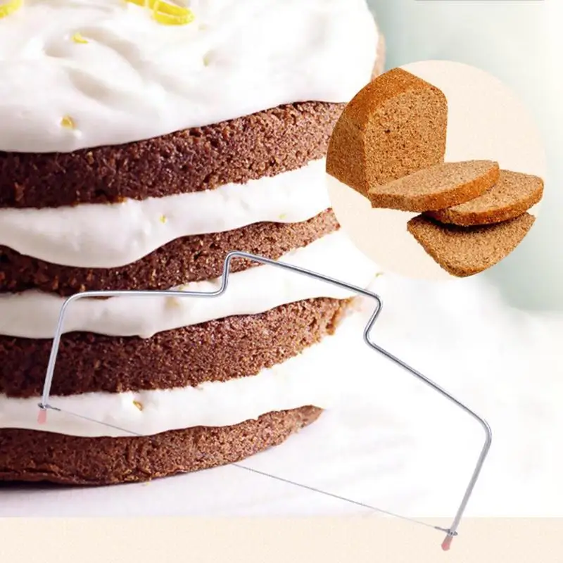 

1PC Stainless Steel Adjustable Wire Cake Cutter Slicer Leveler DIY Cake Cookie Cutter Pastry Baking Tools Kitchen Accessories