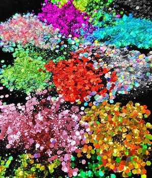 

50g mixed 1/2/3mm size shiny glitter Powder, glitter flakes for Epoxy Mold,Nail Glitter Sequins Powder For nail art decoration