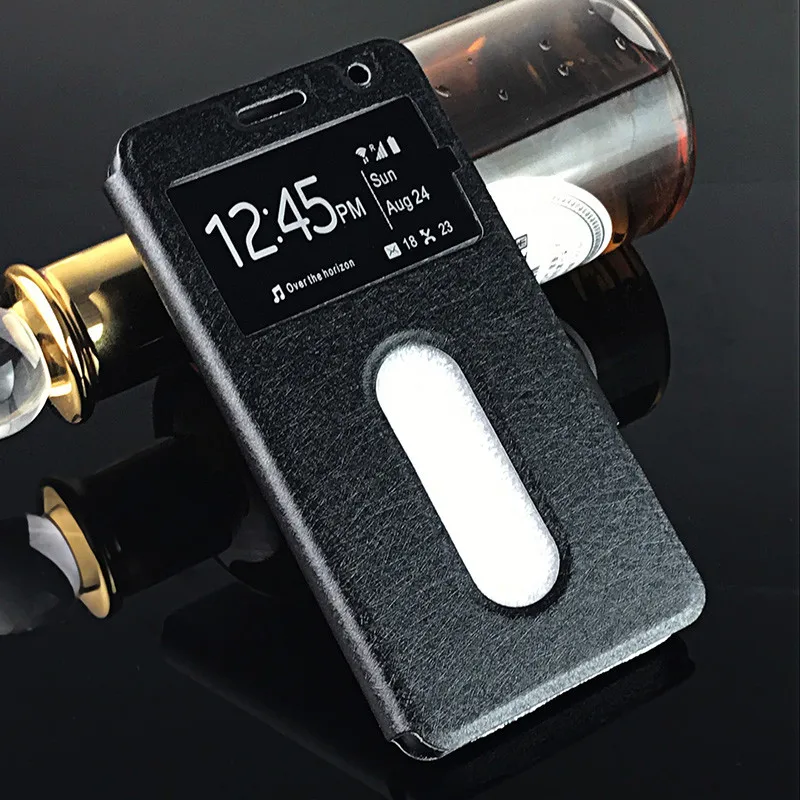 

Vibe K6 Coque For Lenovo K6 K33a48 Case Cover NEW Open Window Silk Flip Phone Cases Lenovo Vibe K6 K 6 5.0 inch+Gift