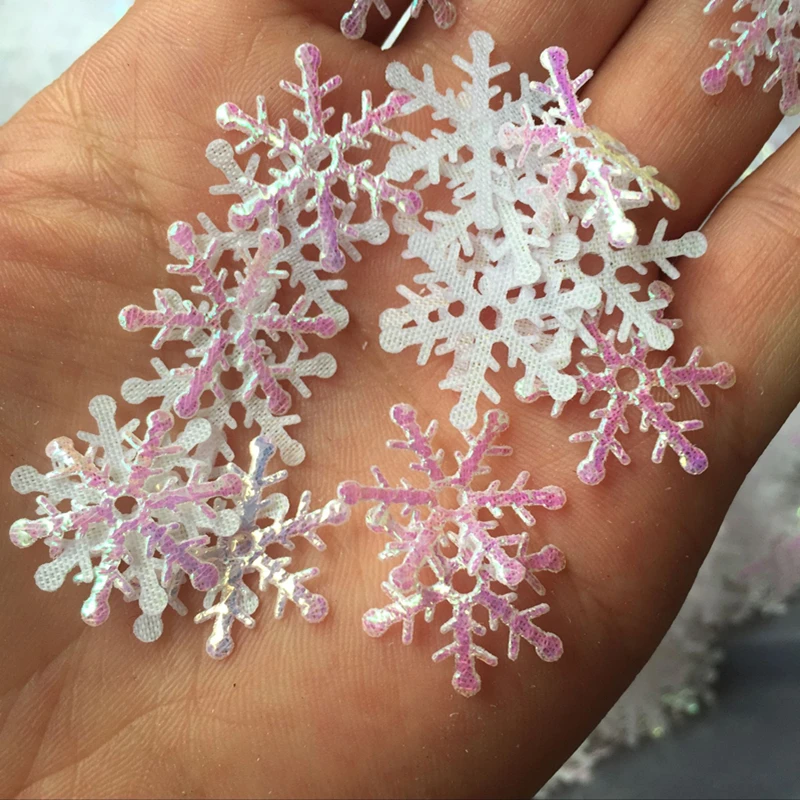 2/3 см рождественские украшения снежинки белые Семейные рождественские вечерние украшения из Искусственного Снега свадебные конфетти
