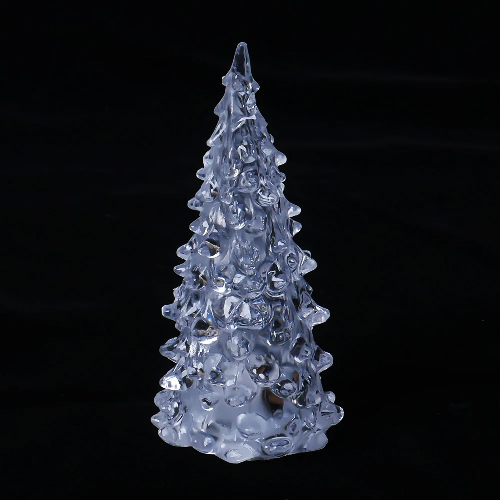 

1PC LED Crystal Color Changing Mini Christmas Tree Night Light Lamp Home Party Wedding Birthday Decor Romantic Christmas Gift