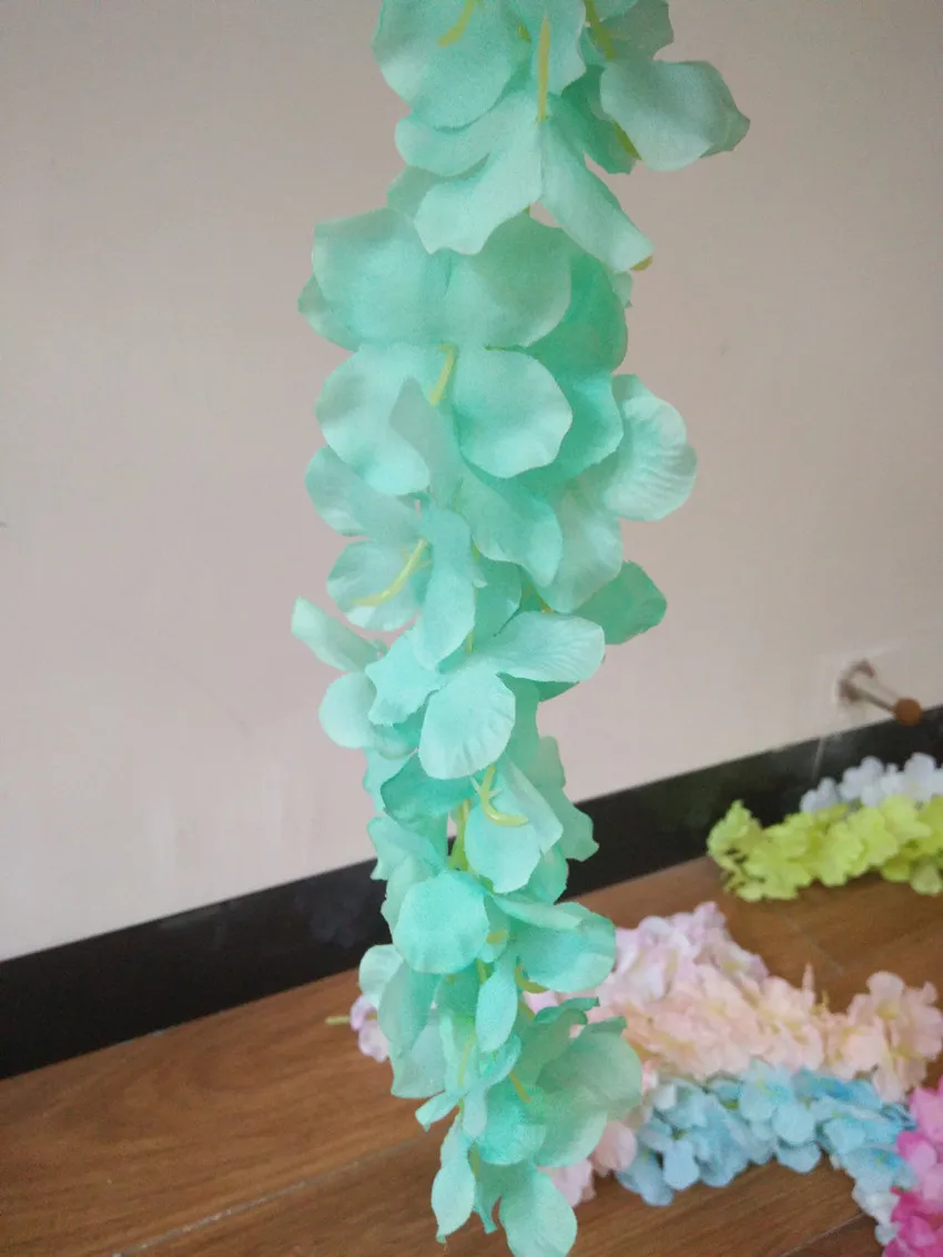 Upscale Artificial Silk Wisteria Flowers For DIY Wedding Arch Square Rattan Simulation Flowers Home Wall Hanging Decor Upscale Artificial Silk Wisteria Flowers For DIY Wedding Arch Square Rattan Simulation Flowers Home Wall Hanging Decor