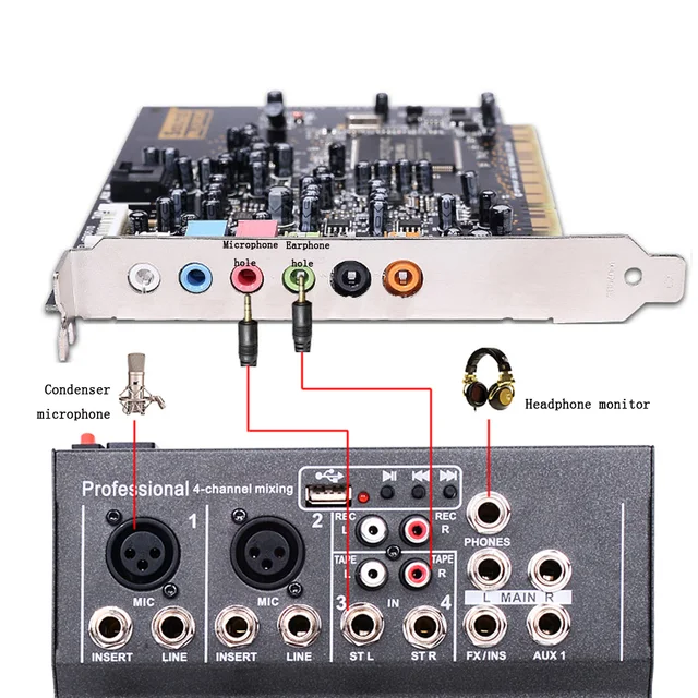 Mini Portable Audio Mixer with USB DJ Sound Mixing Console MP3 Jack 4 Channel Karaoke 48V Amplifier For Karaoke KTV Match Party