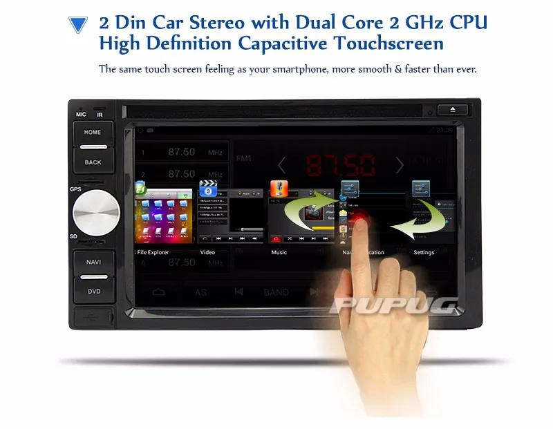 Perfect 2din Android 5.1.1 Car DVD player GPS+Wifi+Bluetooth+Radio+Quad Core+Capacitive Touch Screen+car pc+aduio+Steering wheel control 20