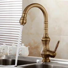 Antike messing küchenarmatur bronze finish, wasserhahn küche Schwenkauslauf Vanity Sink Mischbatterie Einhand Freies Shipping1221F